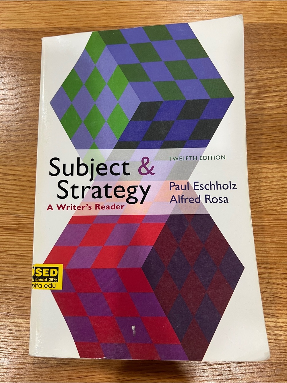 Subject & Strategy A Writer's Reader — Multicolor Cover